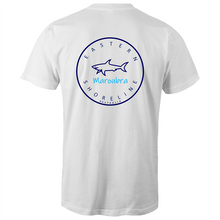 Load image into Gallery viewer, Maroubra Lord of the Ocean - Mens T-Shirt - White / Light Blue