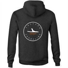 Load image into Gallery viewer, Coogee Lord of the Surf - Pocket Hoodie Sweatshirt - Navy / Orange (and other Mate ! )