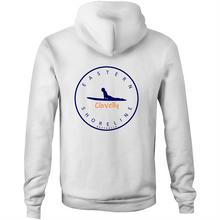 Load image into Gallery viewer, Clovelly Lord of the Surf - Pocket Hoodie Sweatshirt - White / Orange