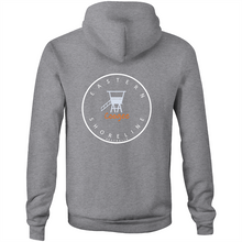 Load image into Gallery viewer, Coogee Lord of the Beach - Pocket Hoodie Sweatshirt - Grey Merle / Orange (and other Mate ! )