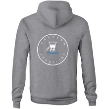 Load image into Gallery viewer, Bronte Lord the Beach - Pocket Hoodie Sweatshirt - Navy / Light Blue (and other Mate ! )