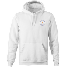 Load image into Gallery viewer, Clovelly Lord of the Beach - Pocket Hoodie Sweatshirt - White / Orange