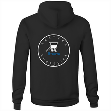 Load image into Gallery viewer, Bronte Lord the Beach - Pocket Hoodie Sweatshirt - Navy / Light Blue (and other Mate ! )