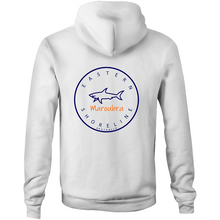 Load image into Gallery viewer, Maroubra Lord of the Ocean - Pocket Hoodie Sweatshirt - White / Orange