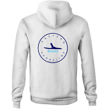 Load image into Gallery viewer, Bronte Lord of the Surf - Pocket Hoodie Sweatshirt - White / Light Blue