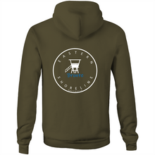 Load image into Gallery viewer, Bronte Lord the Beach - Pocket Hoodie Sweatshirt - Navy / Light Blue (and other Mate ! )