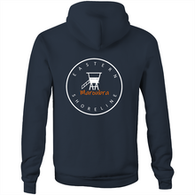 Load image into Gallery viewer, Maroubra Lord of the Beach - Pocket Hoodie Sweatshirt - Grey / Orange (and other Mate ! )
