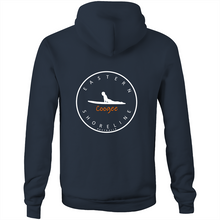 Load image into Gallery viewer, Coogee Lord of the Surf - Pocket Hoodie Sweatshirt - Navy / Orange (and other Mate ! )