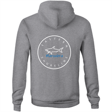 Load image into Gallery viewer, Maroubra Lord of the Ocean - Pocket Hoodie Sweatshirt - Grey / Light Blue (and Other Mate ! )