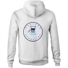 Load image into Gallery viewer, Coogee Lord of the Beach - Pocket Hoodie Sweatshirt - White / Light Blue