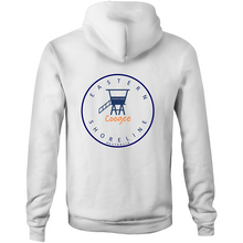 Load image into Gallery viewer, Maroubra Lord of the Beach - Pocket Hoodie Sweatshirt - White / Orange