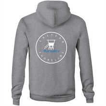 Load image into Gallery viewer, Maroubra Lord of the Beach - Pocket Hoodie Sweatshirt - Navy / Light Blue (and other Mate ! )