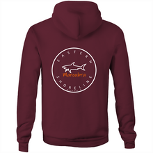 Load image into Gallery viewer, Maroubra Lord of the Ocean - Pocket Hoodie Sweatshirt - Navy / Orange (and other Mate ! )