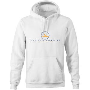Eastern Shoreline - The "Thelma" Pocket Hoodie Sweatshirt - White & Orange