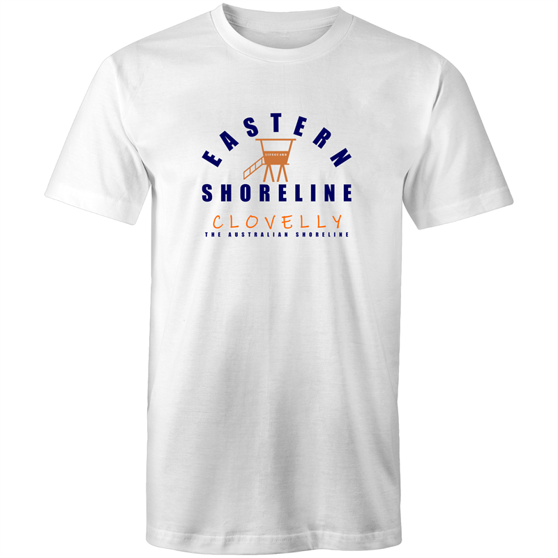 Clovelly King of the Beach - Mens T-Shirt - White / Orange