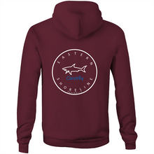 Load image into Gallery viewer, Clovelly Lord of the Ocean - Pocket Hoodie Sweatshirt - Navy / Light Blue (and other Mate !)
