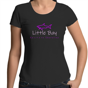 Little Bay Shark - Womens Scoop Neck T-Shirt
