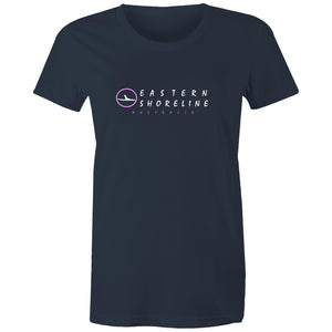 Eastern Shoreline - The "Thelma" Womens Crew T-Shirt - Navy or Black