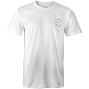 Clovelly Lord of the Beach - Mens T-Shirt - White / Orange