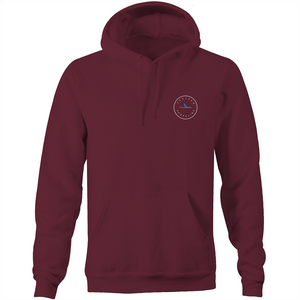 Clovelly Lord of the Ocean - Pocket Hoodie Sweatshirt - Navy / Light Blue (and other Mate !)