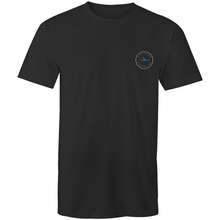 Load image into Gallery viewer, Clovelly Lord of the Ocean - Mens T-Shirt - Navy / Light Blue
