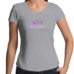Swim with Shark in Maroubra - Womens Scoop Neck T-Shirt