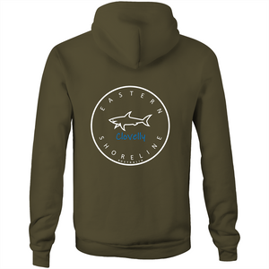 Clovelly Lord of the Ocean - Pocket Hoodie Sweatshirt - Navy / Light Blue (and other Mate !)
