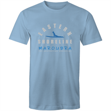 Load image into Gallery viewer, Maroubra King of Surf - Mens T-Shirt - Charcoal / Light Blue (and other Mate ! )
