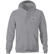 Load image into Gallery viewer, Clovelly Lord of the Ocean - Pocket Hoodie Sweatshirt - Navy / Light Blue (and other Mate !)
