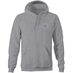 Clovelly Lord of the Ocean - Pocket Hoodie Sweatshirt - Navy / Light Blue (and other Mate !)