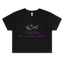 Load image into Gallery viewer, Swim with Sharks in Clovelly - Womens Crop Tee
