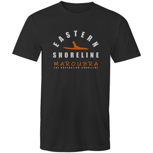 Maroubra King of Surf - Mens T-Shirt - Blue / Orange (and other Mate ! )