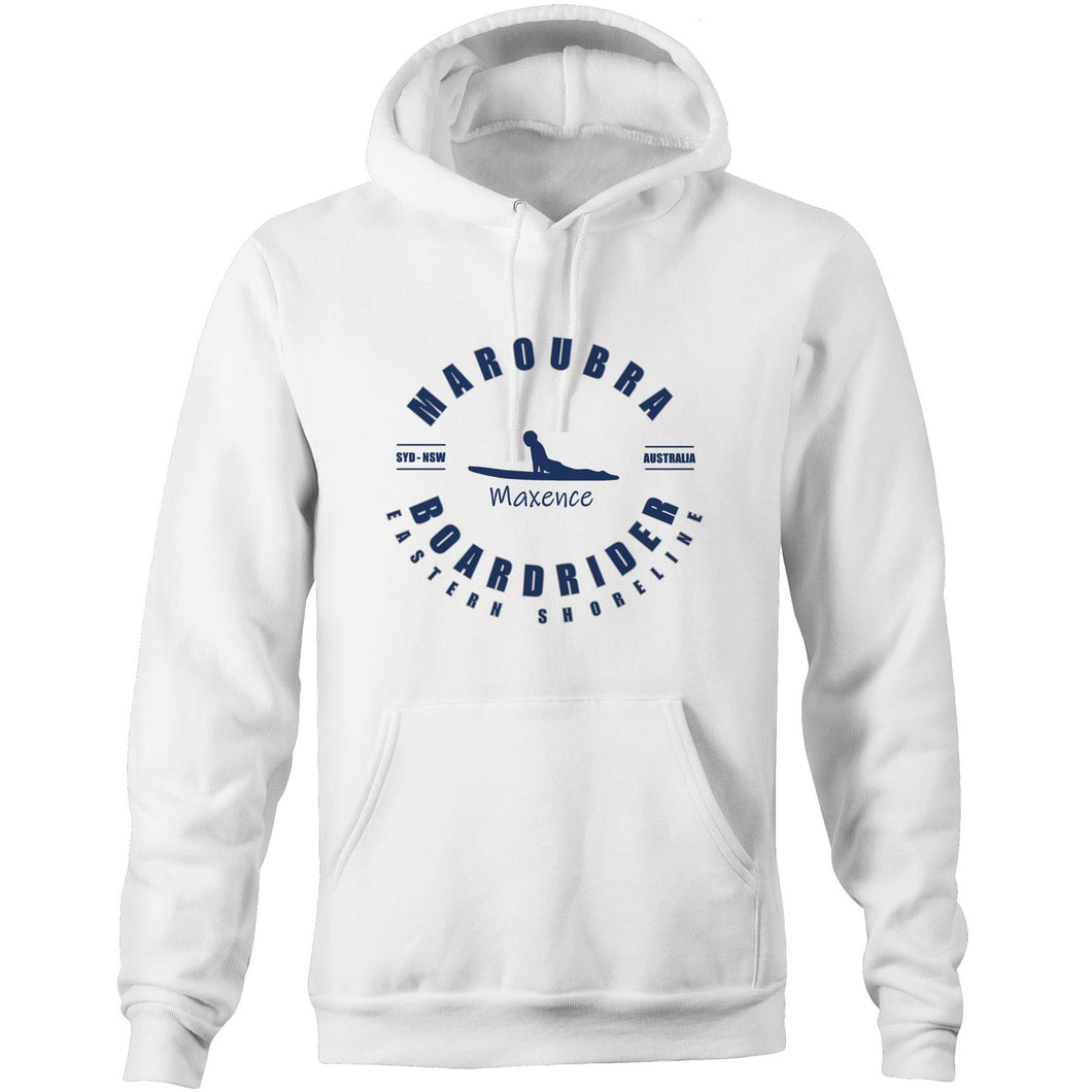 Maxence is a Maroubra Boardrider ! Pocket Hoodie Sweatshirt - White