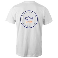 Load image into Gallery viewer, Clovelly Lord of the Ocean - Mens T-Shirt - White / Orange
