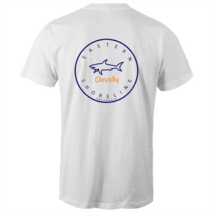 Clovelly Lord of the Ocean - Mens T-Shirt - White / Orange