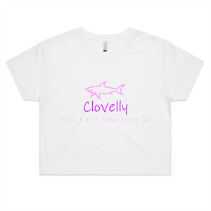 Swim with Sharks in Clovelly - Womens Crop Tee