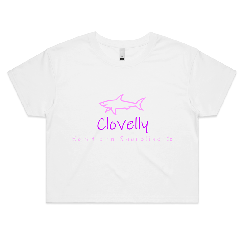 Swim with Sharks in Clovelly - Womens Crop Tee