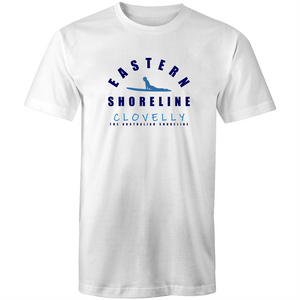 Clovelly King of Surf - Mens T-Shirt - White / Light Blue