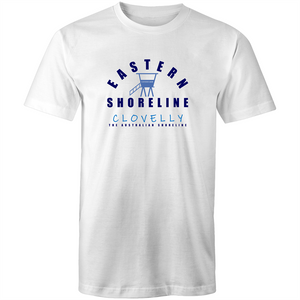 Clovelly King of the Beach - Mens T-Shirt - White / Blue