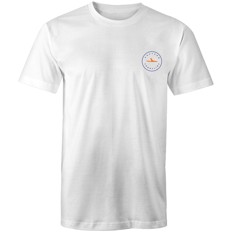 Clovelly Lord of the Ocean - Mens T-Shirt - White / Orange
