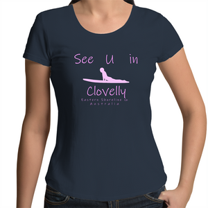 See U in Clovelly - Womens Scoop Neck T-Shirt