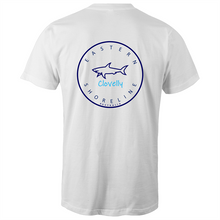 Load image into Gallery viewer, Clovelly Lord of the Ocean - Mens T-Shirt - White / Light Blue
