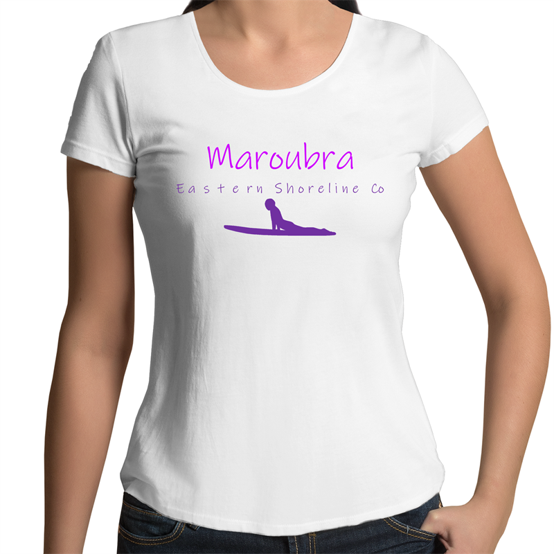 Maroubra Surf - Womens Scoop Neck T-Shirt