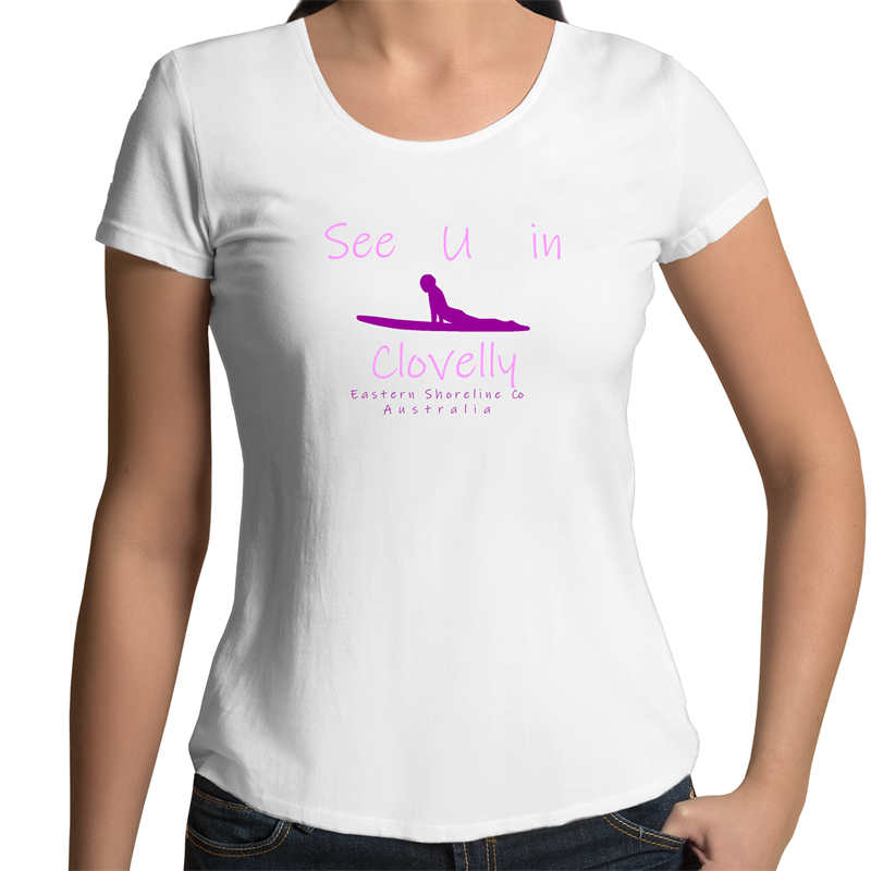 See U in Clovelly - Womens Scoop Neck T-Shirt