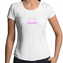 Load image into Gallery viewer, Swim with Sharks in Clovelly - Womens Scoop Neck T-Shirt
