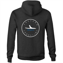 Load image into Gallery viewer, Bronte Lord of the Surf - Pocket Hoodie Sweatshirt - Navy / Light Blue (and others Mate ! )
