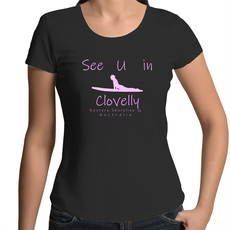 See U in Clovelly - Womens Scoop Neck T-Shirt